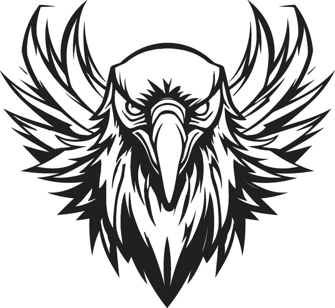 royal mangeoire de le nuit logo vautours nocturne sentinelle vecteur