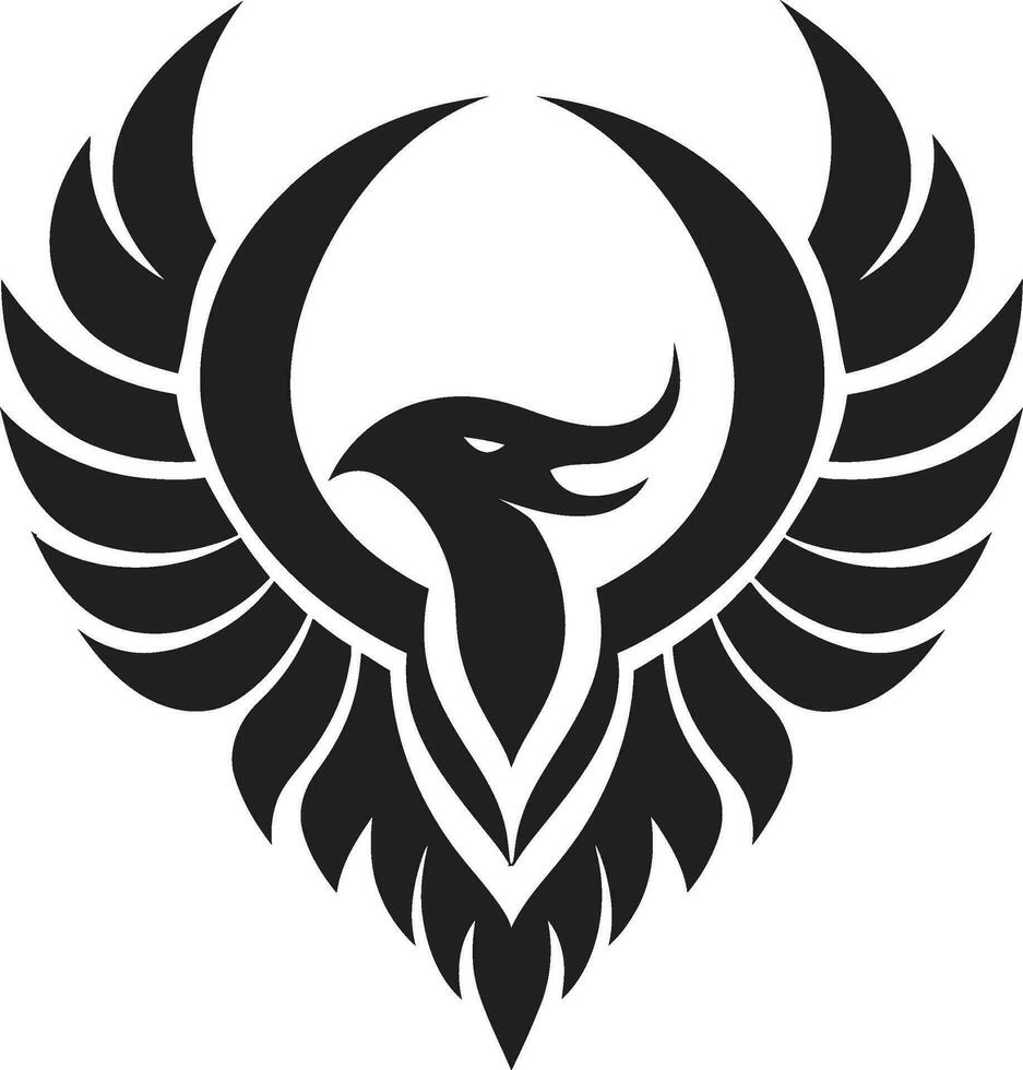 royal vautour Roi badge monochromatique prédateur crête vecteur