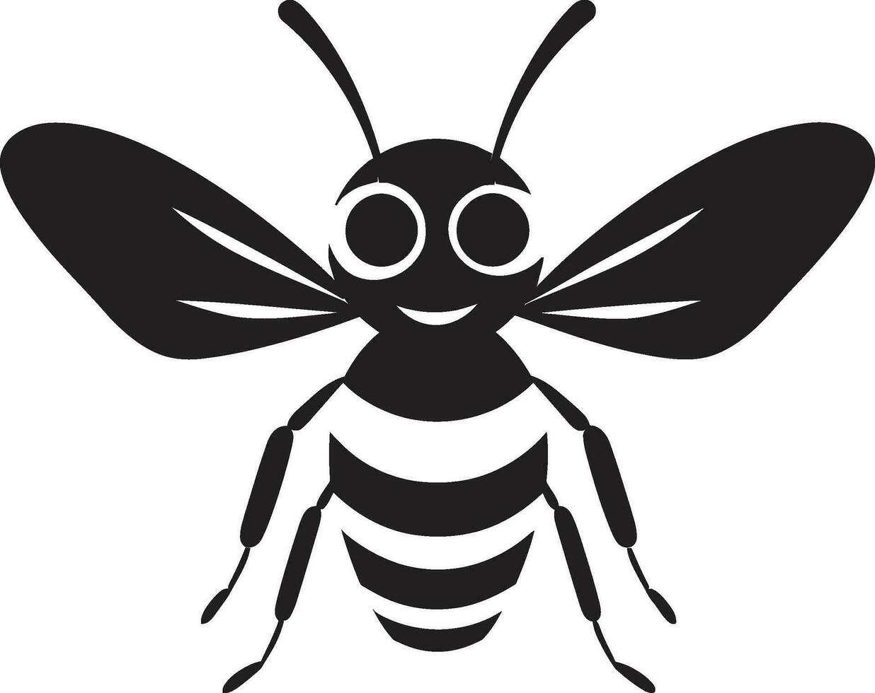 noir vecteur guêpe emblème conception ombragé insecte empire