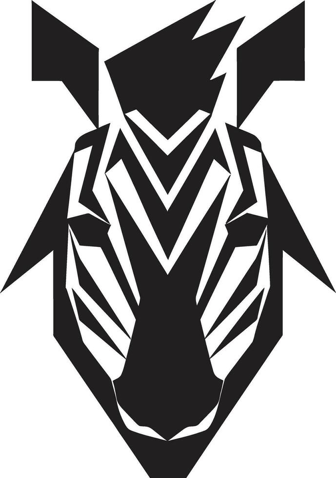 zèbres royal safari marque élégant monochromatique rayures vecteur