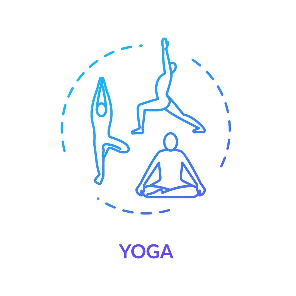 icône de concept de yoga vecteur