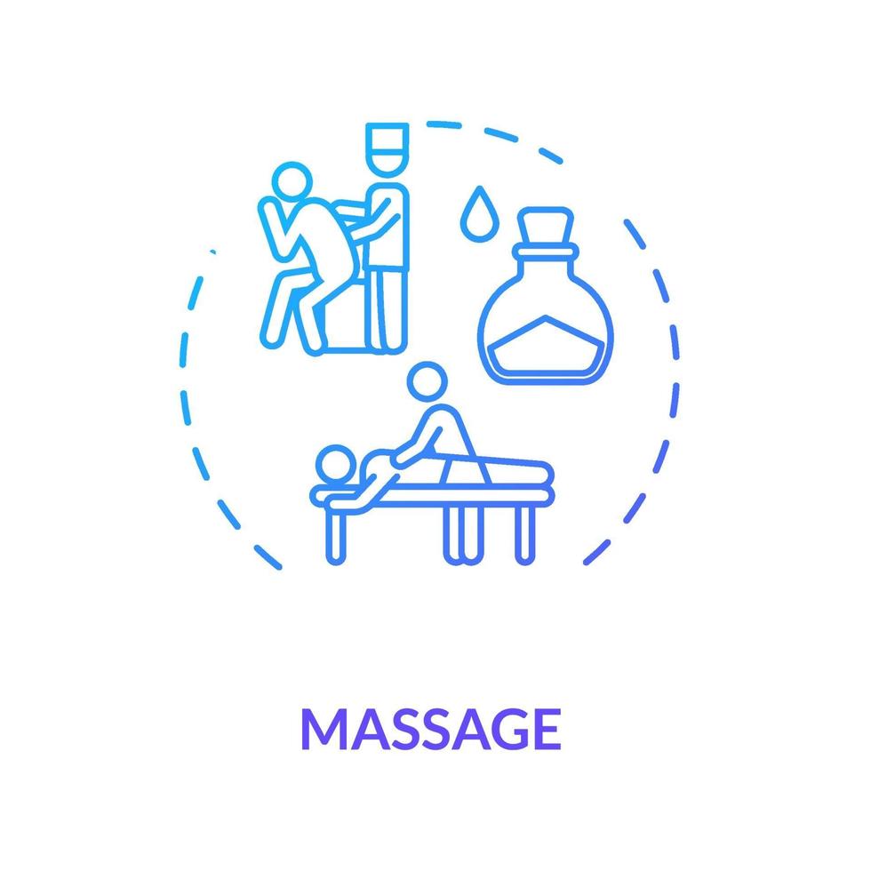 icône de concept de massage vecteur