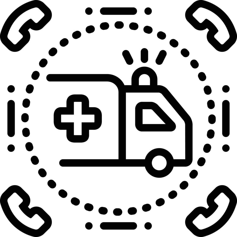 icône de ligne pour les urgences vecteur