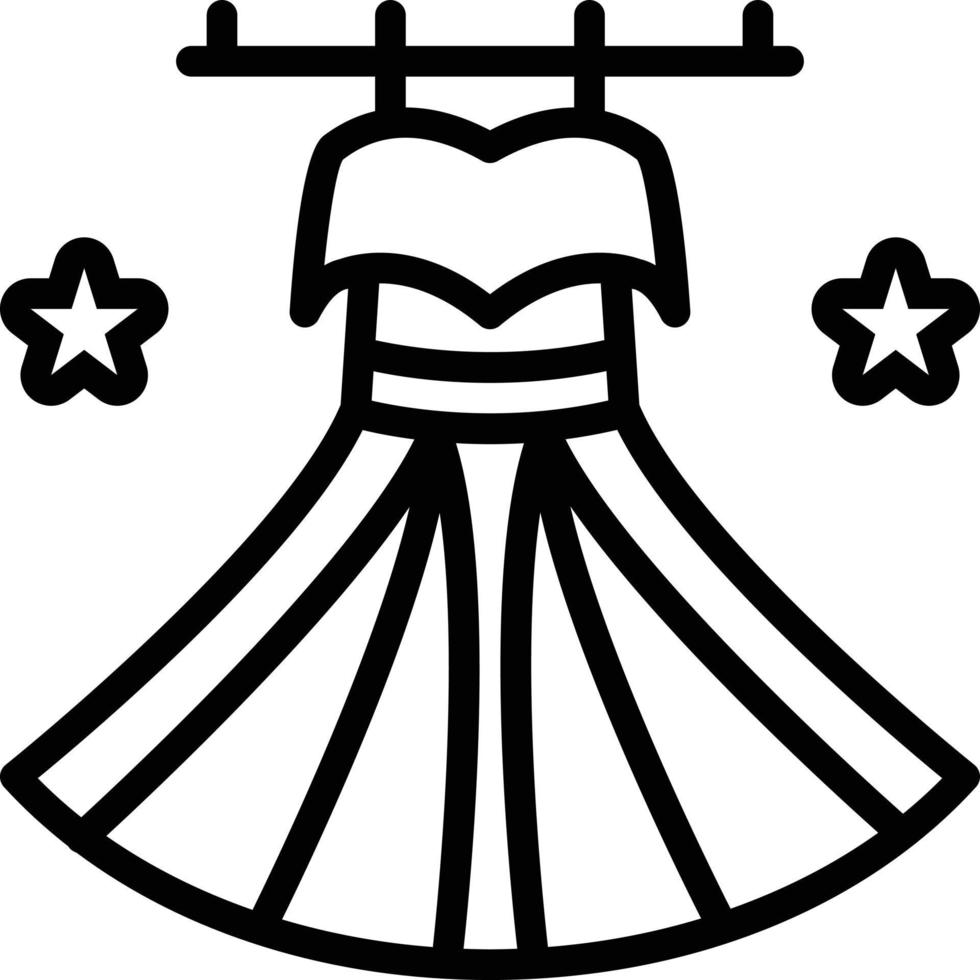icône de la ligne pour la robe vecteur