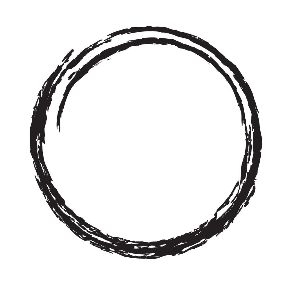 illustration de conception de cercle de brosse abstraite vecteur