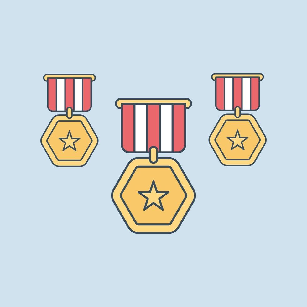 illustration d'icône de vecteur de médaille d'or