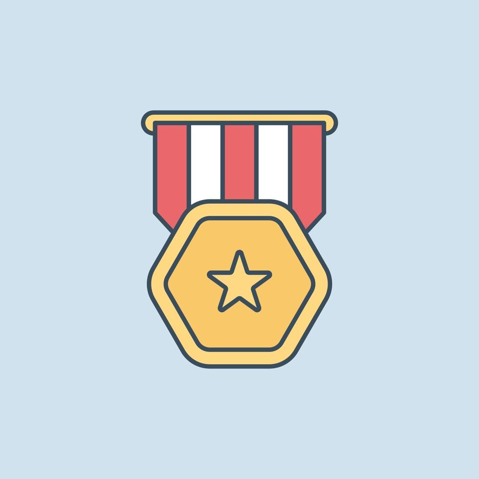 illustration d'icône de vecteur de médaille d'or