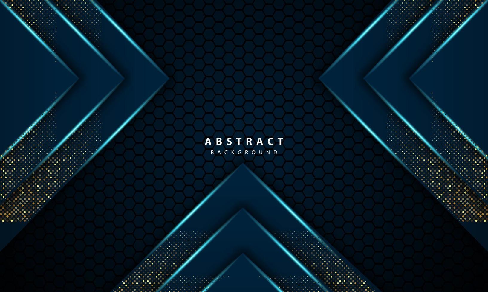3d abstrait bleu clair hexagone vecteur luxe fond