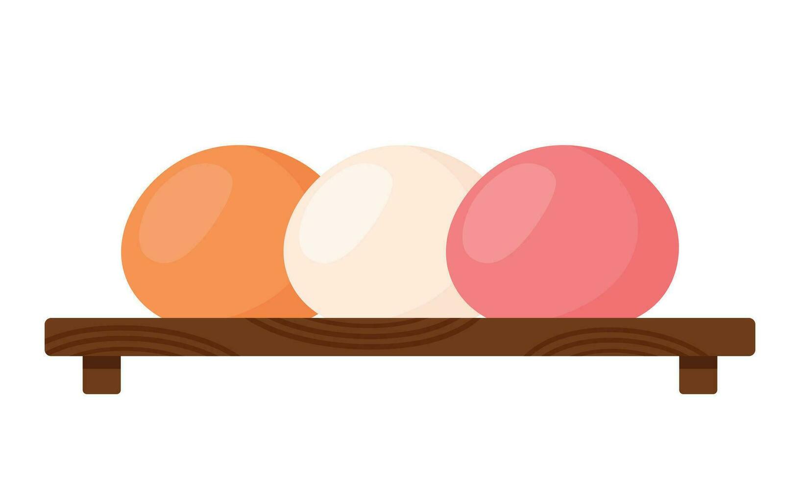 mochi Daifuku Japonais dessert menu icône vecteur illustration