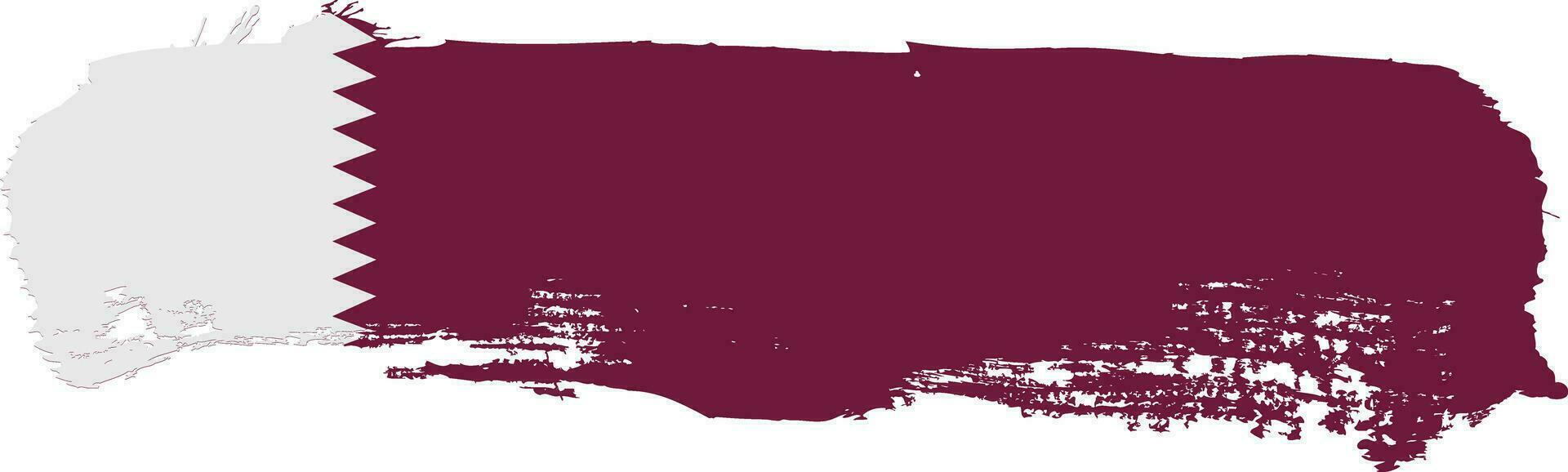 Qatar drapeau brosse élément, vecteur illustration isolé sur une blanc