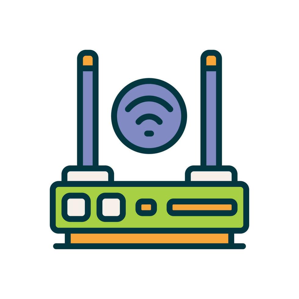 routeur rempli Couleur icône. vecteur icône pour votre site Internet, mobile, présentation, et logo conception.