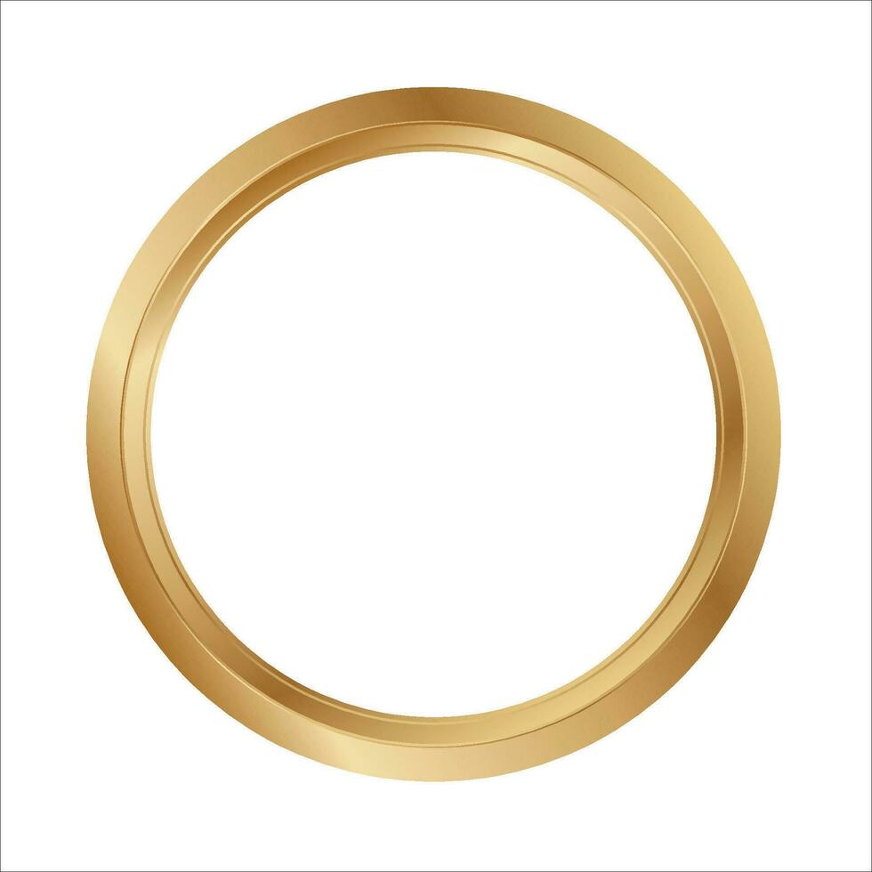 d'or bague vecteur illustration. or cercle Cadre