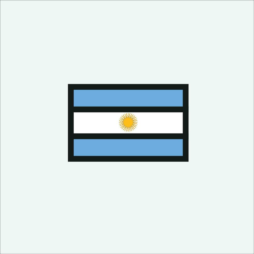 Argentine drapeau icône vecteur illustration