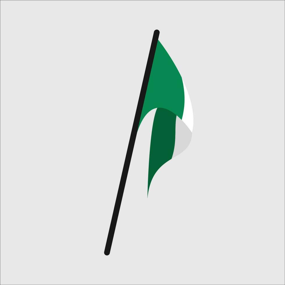 icône du drapeau nigérian vecteur