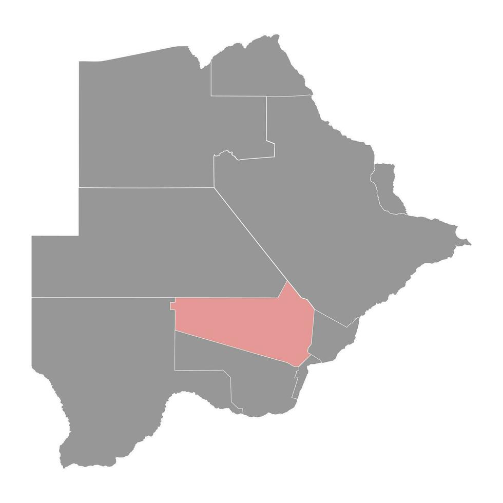 kweneng district carte, administratif division de botswana. vecteur