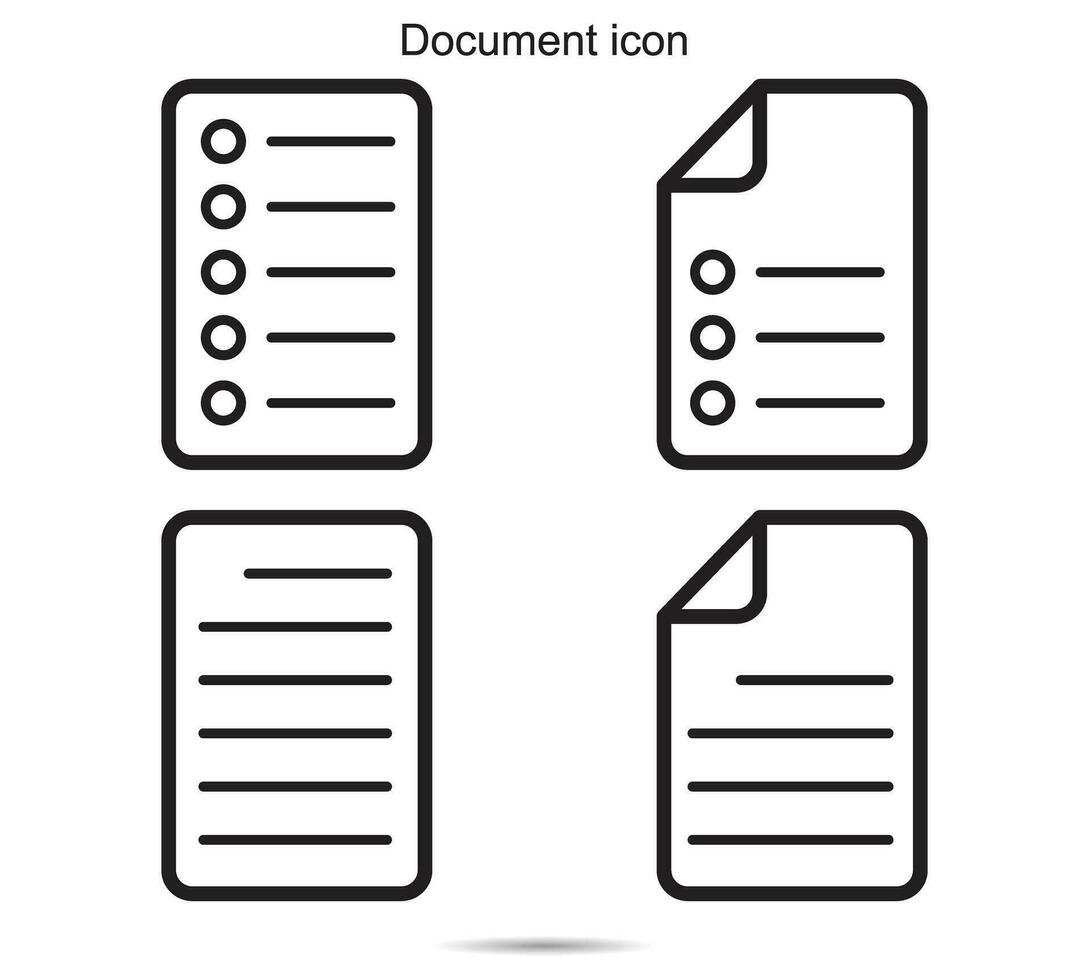 document icône, vecteur illustration