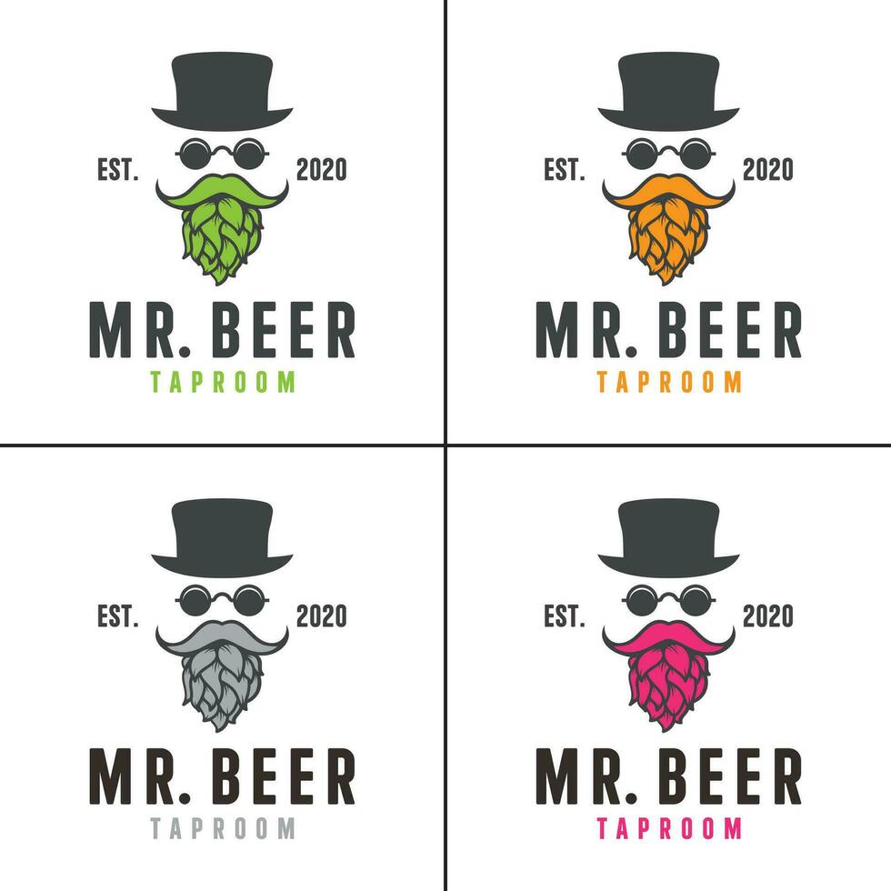 m. Bière saut branché brassage logo conception vecteur modèle