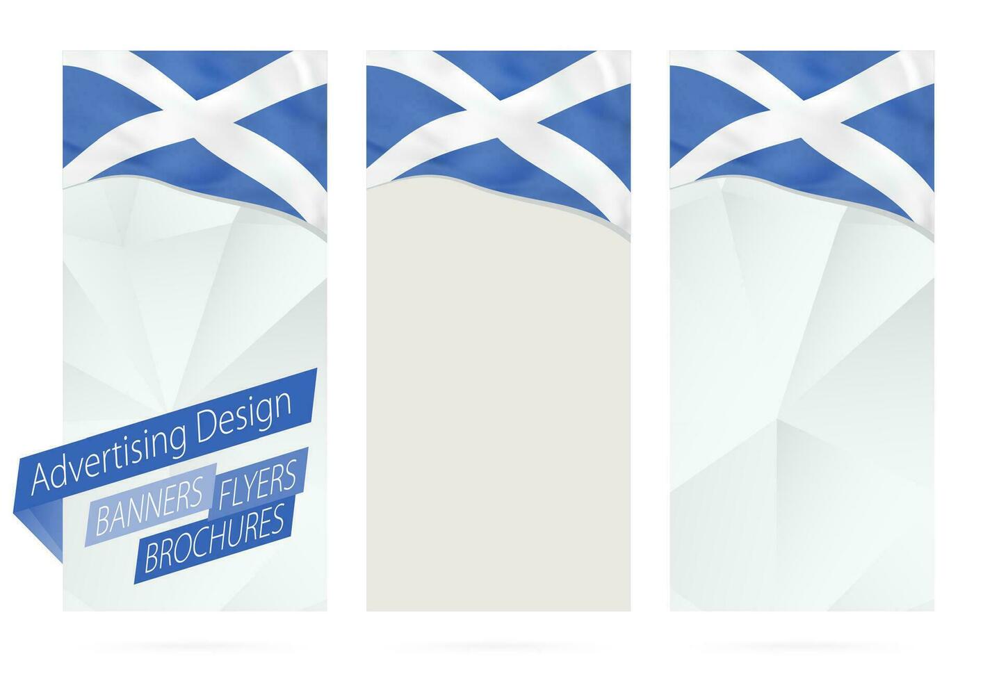 conception de bannières, dépliants, brochures avec drapeau de Écosse. vecteur
