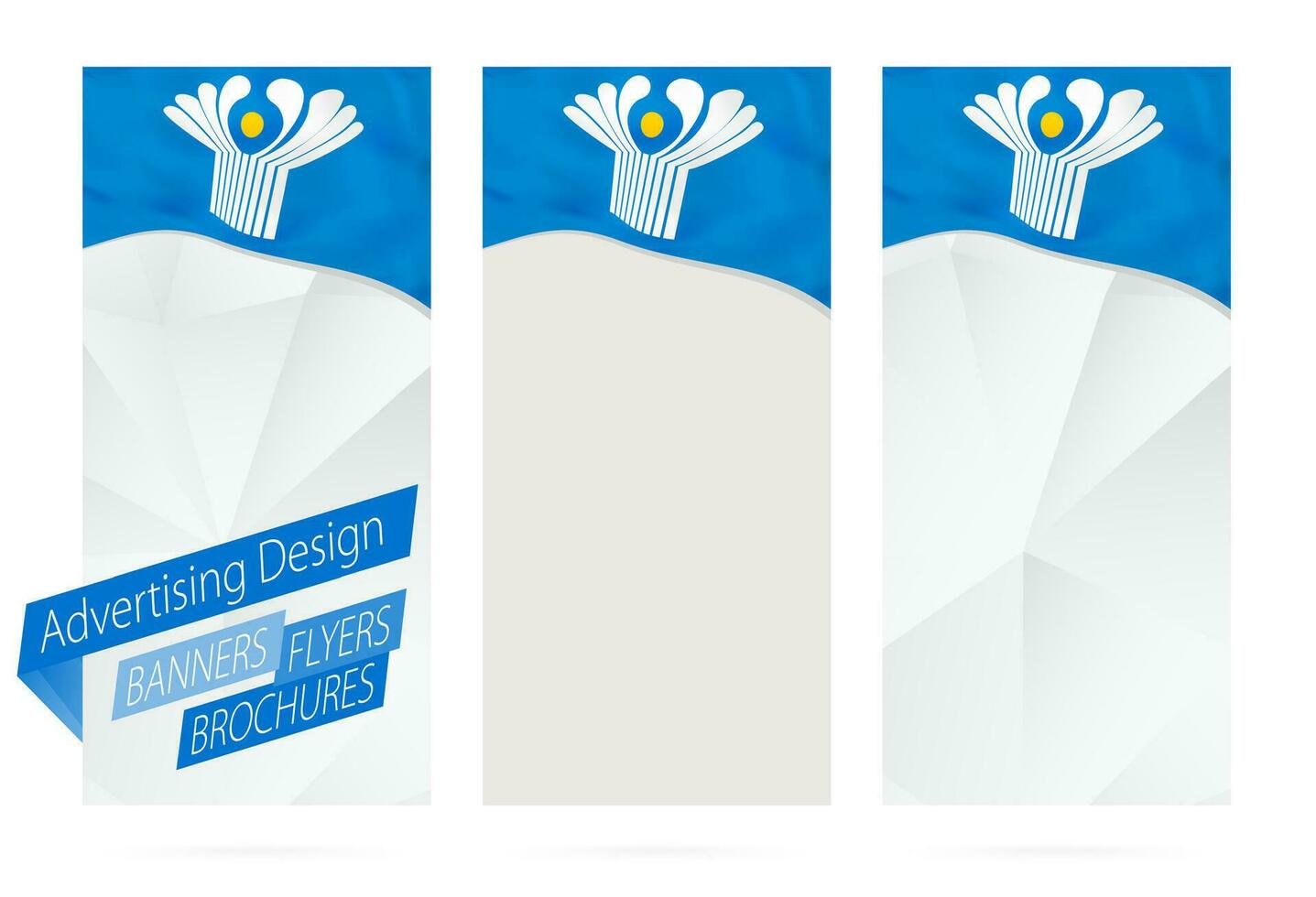 conception de bannières, dépliants, brochures avec drapeau de cis. vecteur
