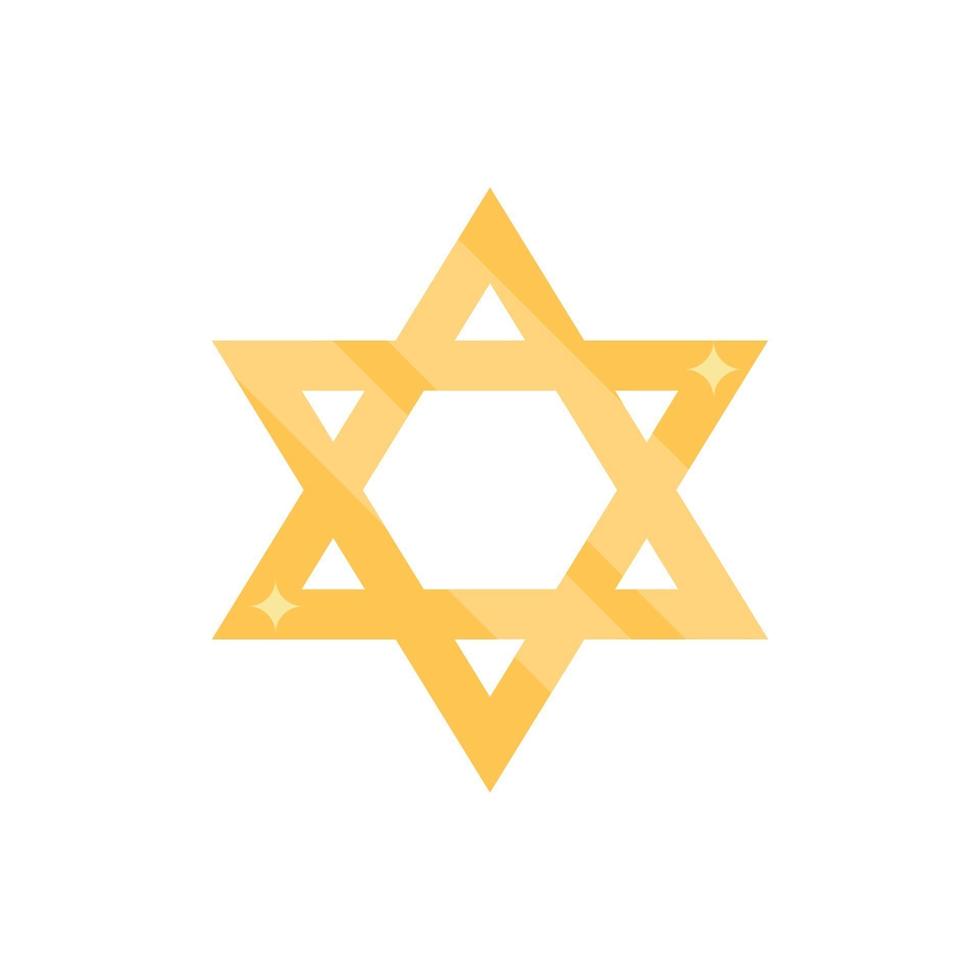 judaïsme david, juif, star d'israël. illustration vectorielle au design plat vecteur