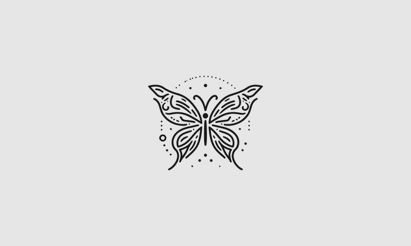 papillon vecteur logo icône minimaliste conception
