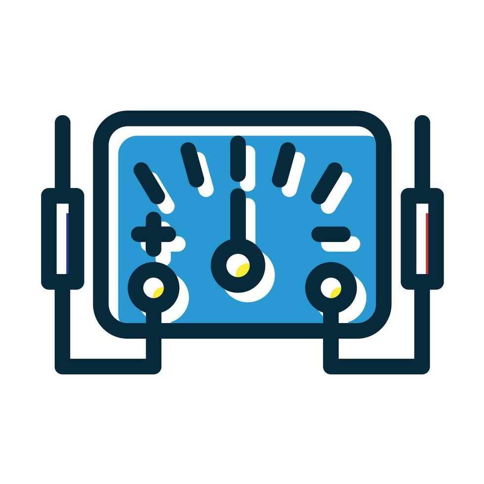 Tension indicateur vecteur épais ligne rempli foncé couleurs Icônes pour personnel et commercial utiliser.