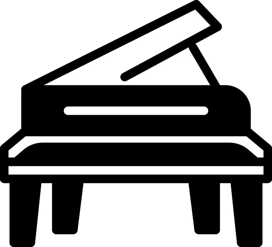 solide icône pour piano vecteur