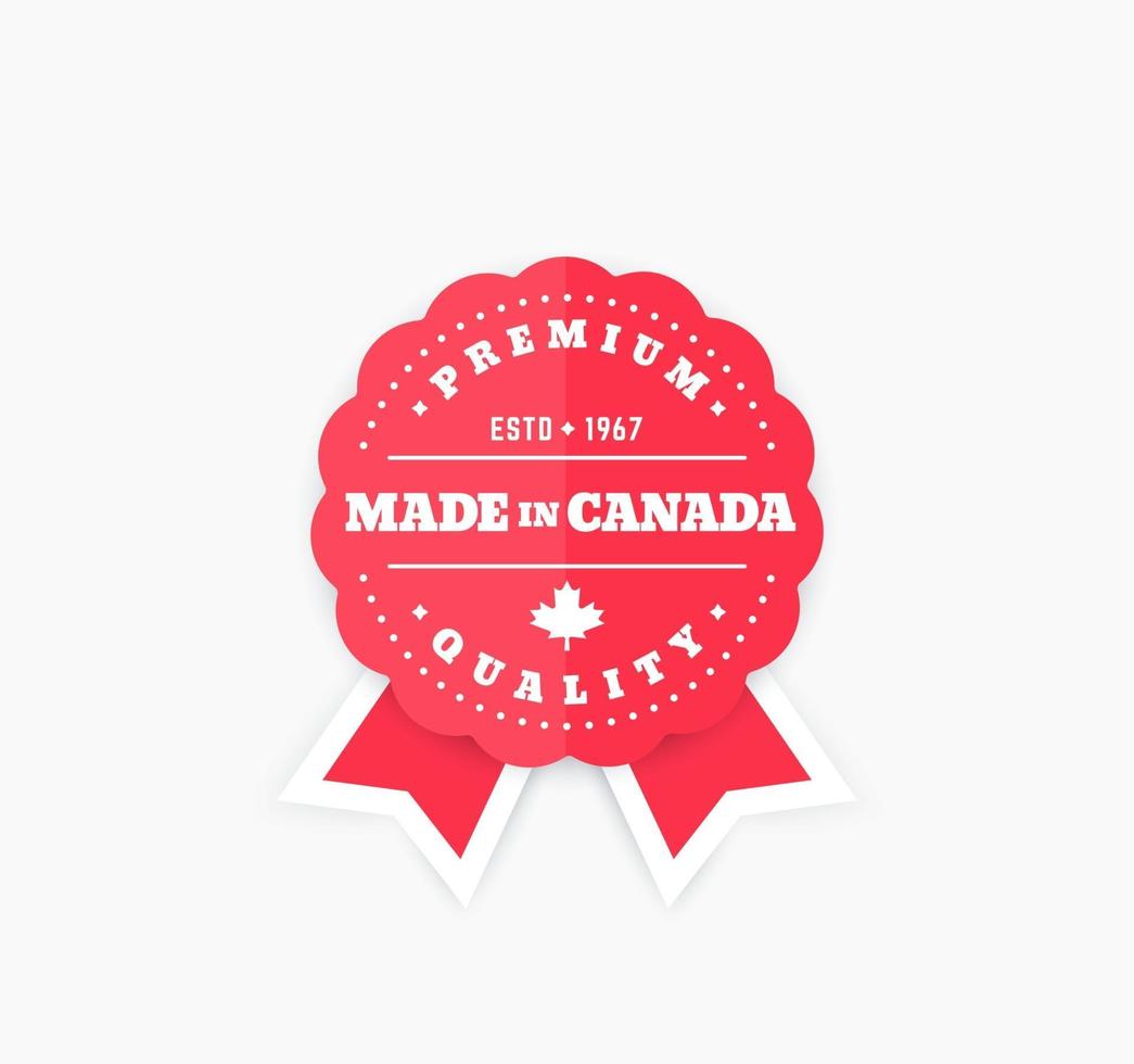 fabriqué au canada, badge vectoriel