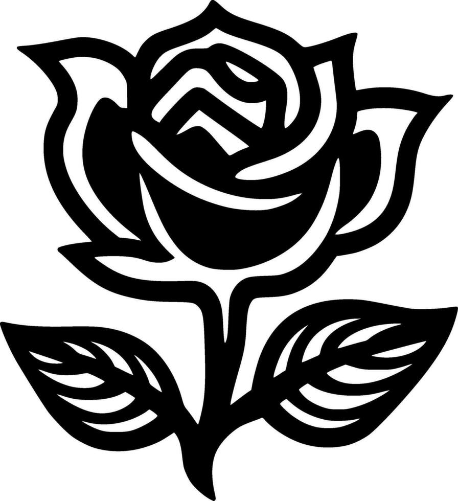 Rose - minimaliste et plat logo - vecteur illustration