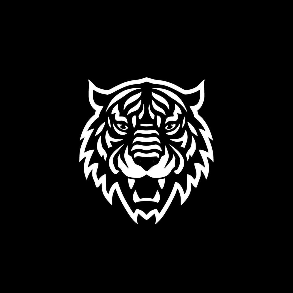 tigre - minimaliste et plat logo - vecteur illustration