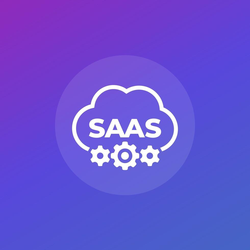 icône saas pour le web, vecteur