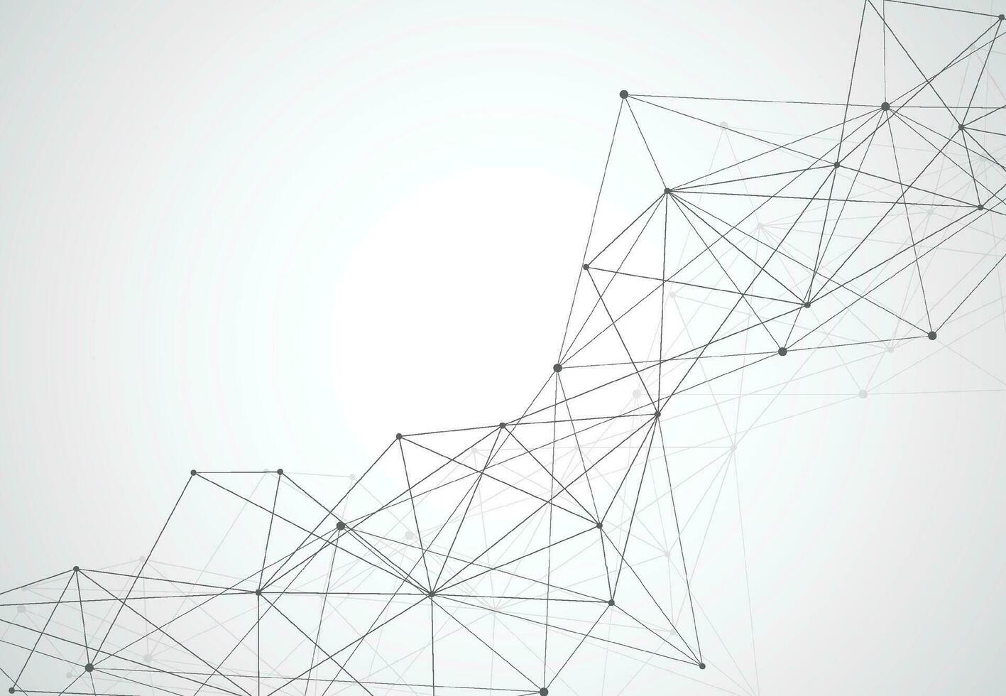 abstrait polygol espace de liaison points et lignes avec géométrique Contexte. structure conception. vecteur illustration