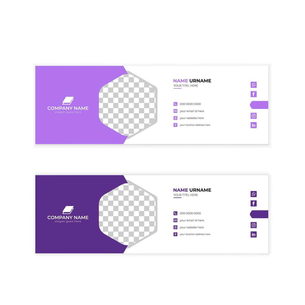 entreprise moderne email Signature conception modèle gratuit vecteur