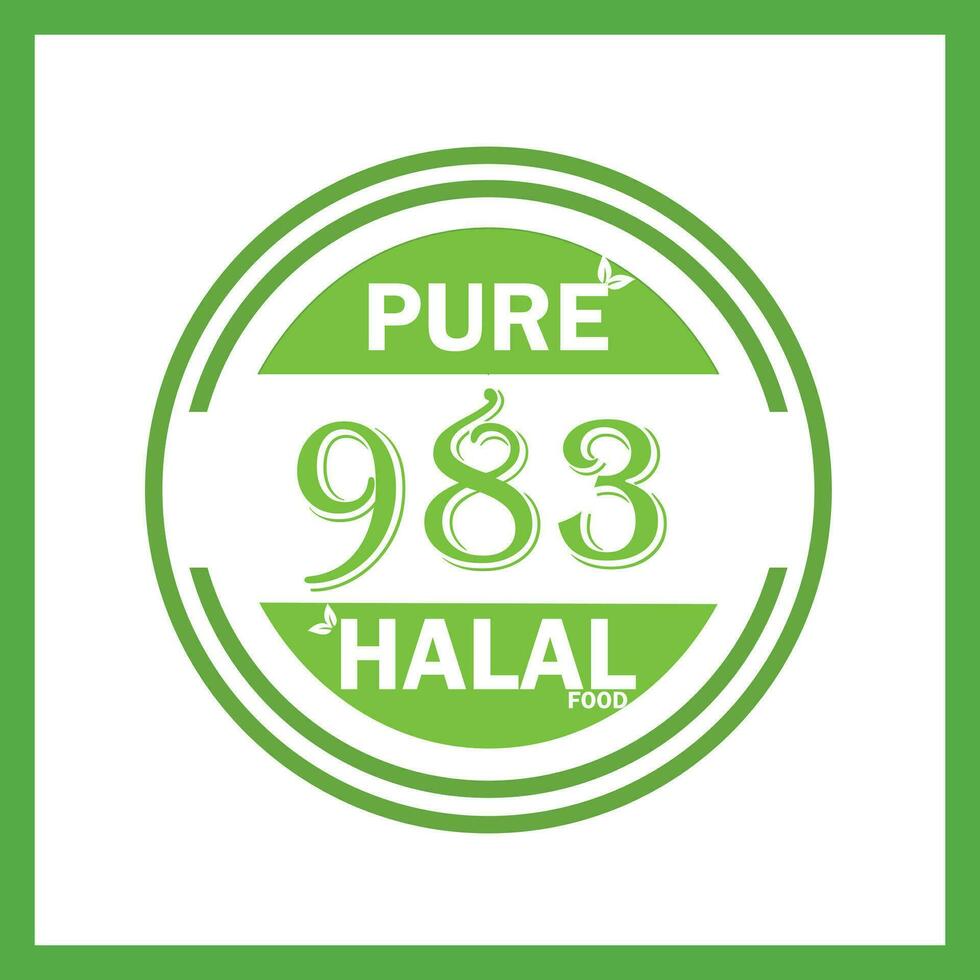 conception avec halal feuille conception 983 vecteur