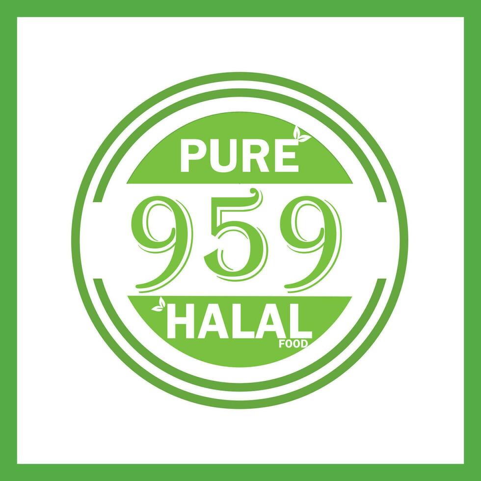 conception avec halal feuille conception 959 vecteur