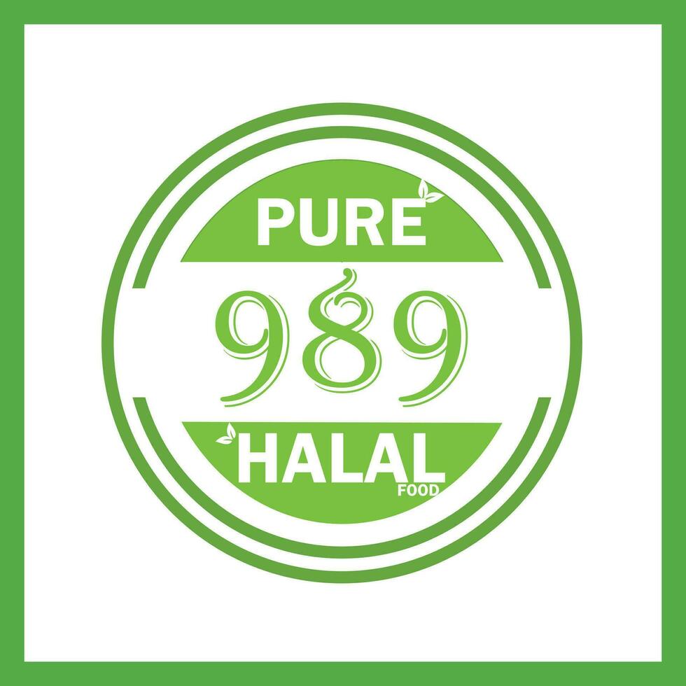 conception avec halal feuille conception 989 vecteur