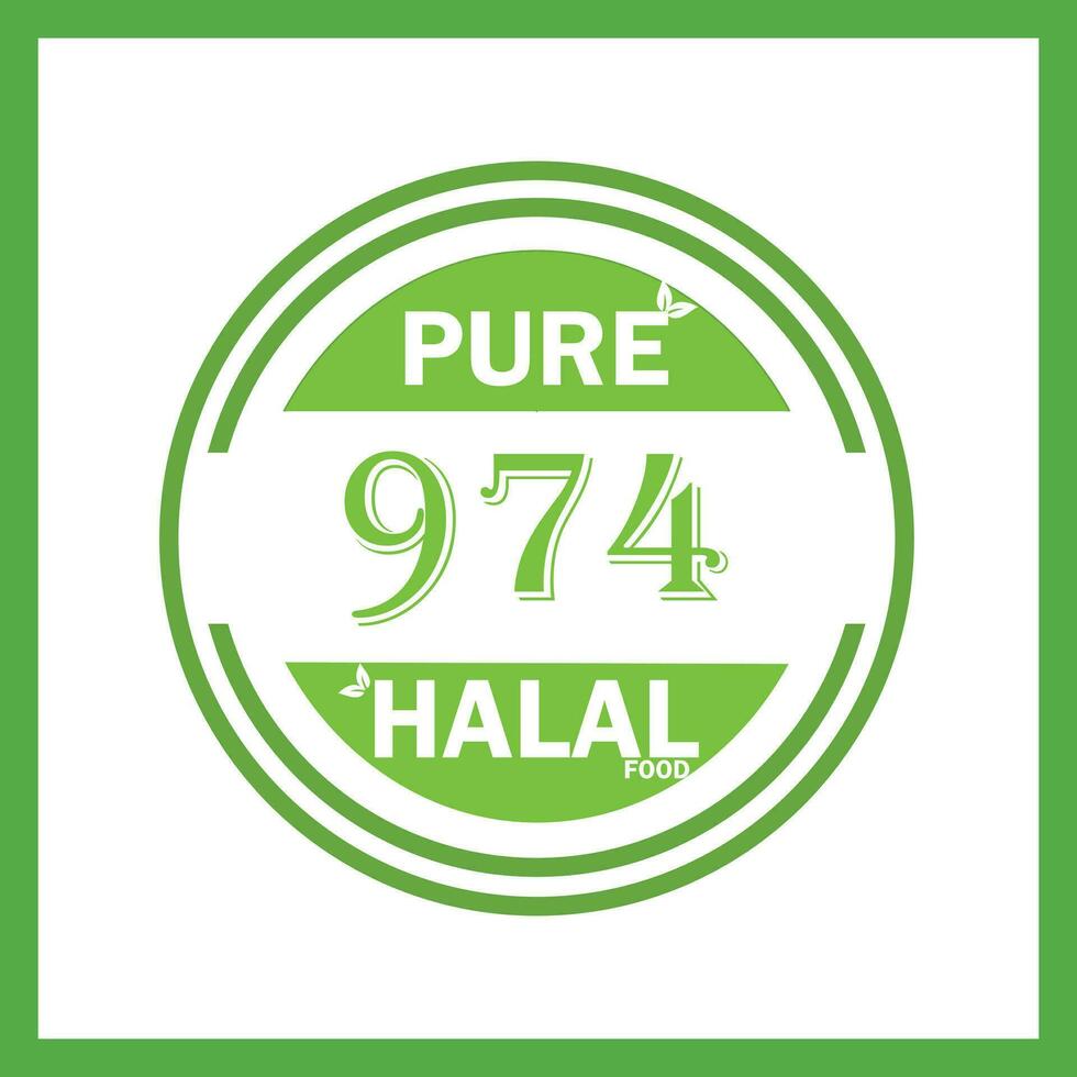 conception avec halal feuille conception 974 vecteur