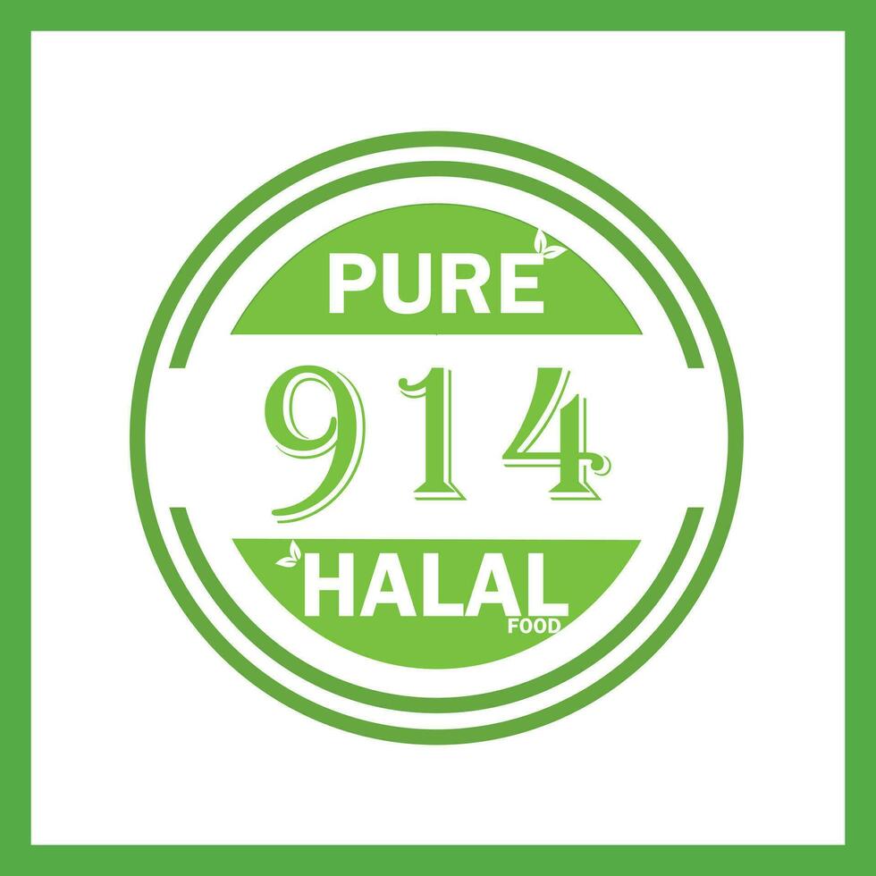 conception avec halal feuille conception 914 vecteur