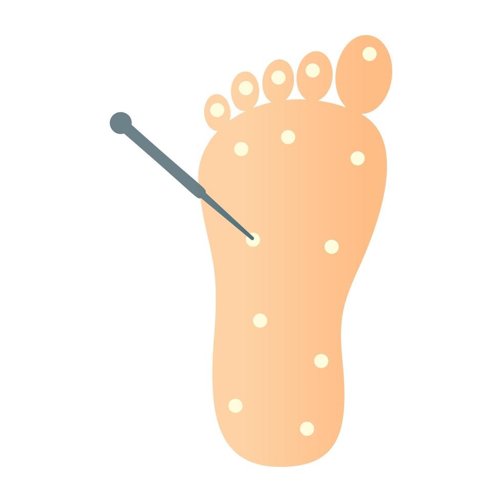 points d'acupuncture des pieds vecteur