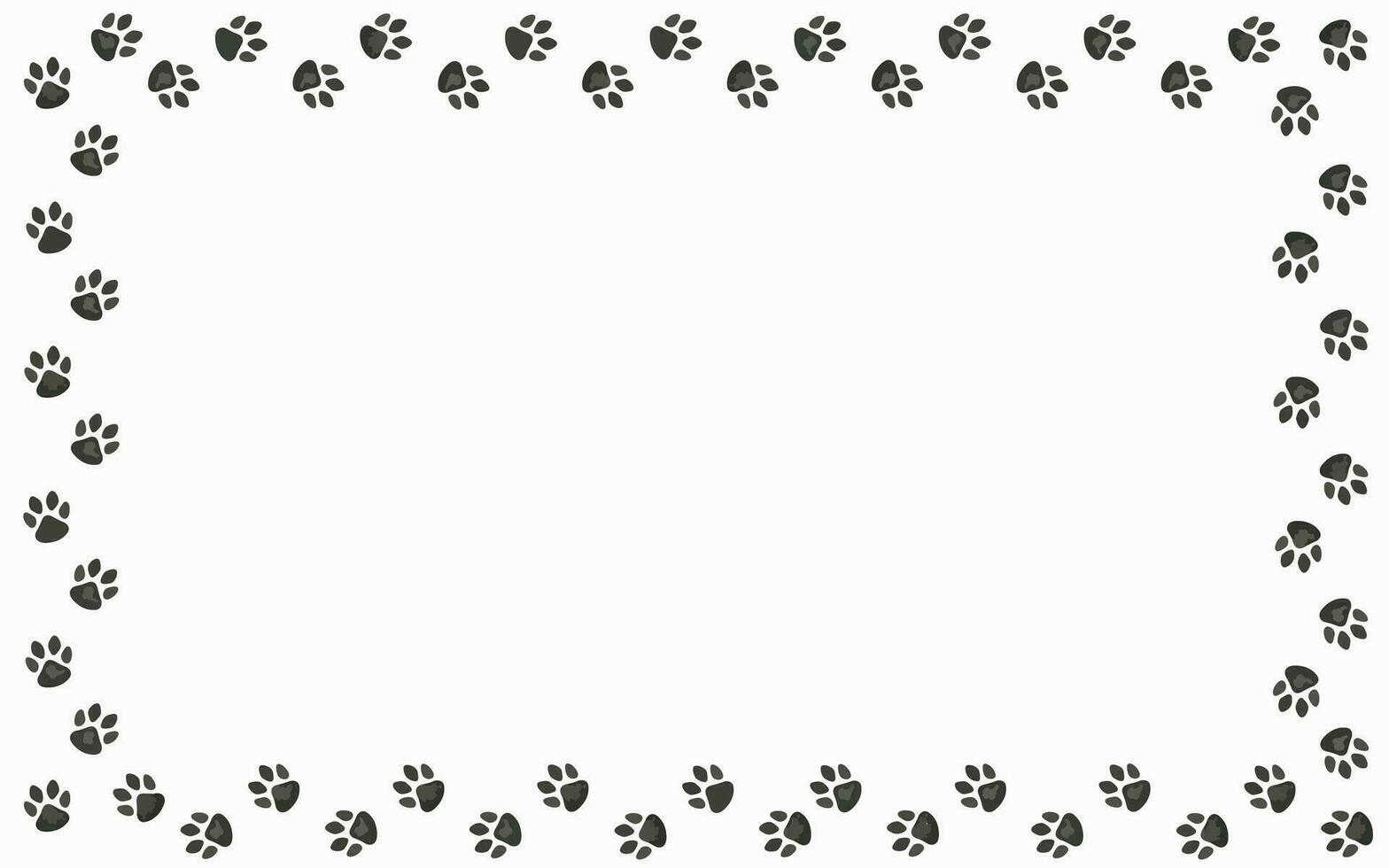 chien ou chat patte. aquarelle Cadre. disposition avec endroit pour texte. mignonne animal empreintes pour décoration, tissu, conception, vétérinaire clinique, animal de compagnie magasin, artisanat projets, logo, scrapbooking, animal de compagnie Mots clés. vecteur