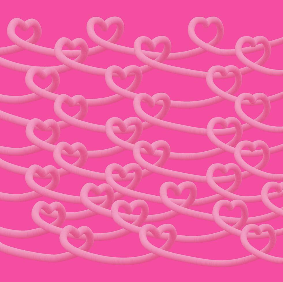 3d pente mélange ligne dans le forme de une cœur. Contexte pour une bannière pour la Saint-Valentin journée ou de la mère journée. vecteur