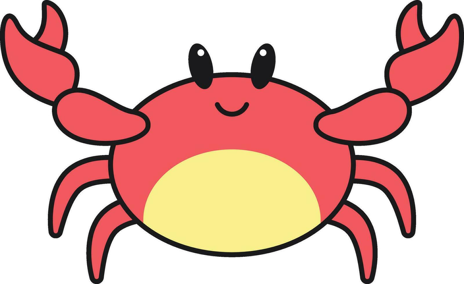 mignonne Crabe illustration vecteur