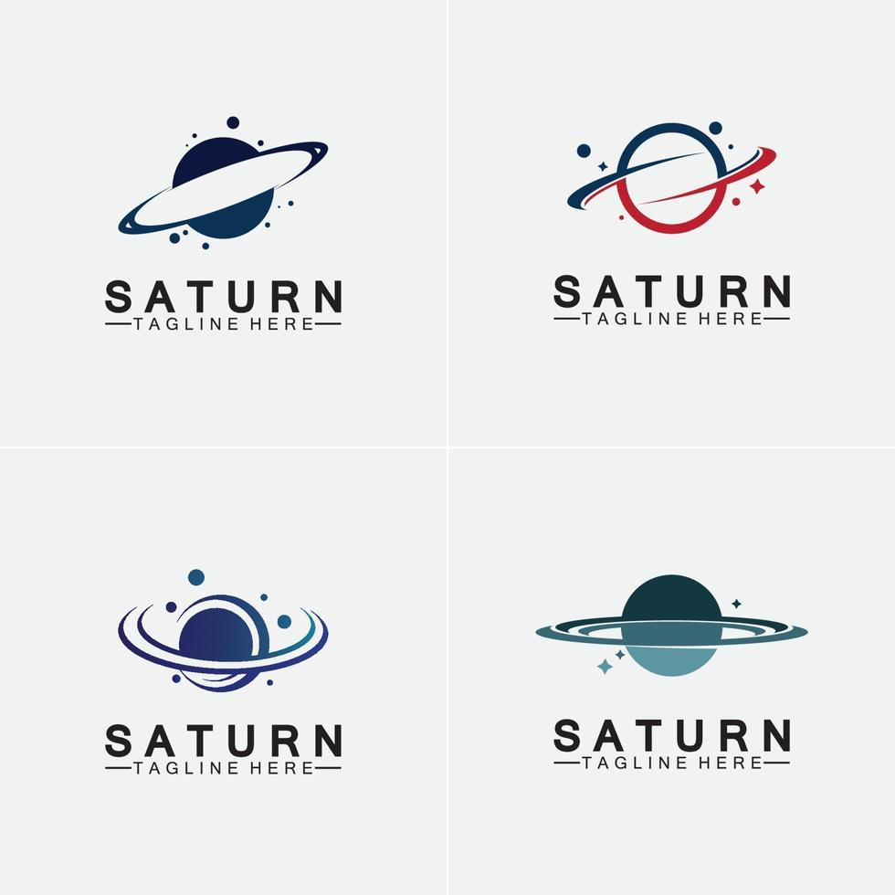 planète Saturne conception d'illustration vectorielle logo vecteur