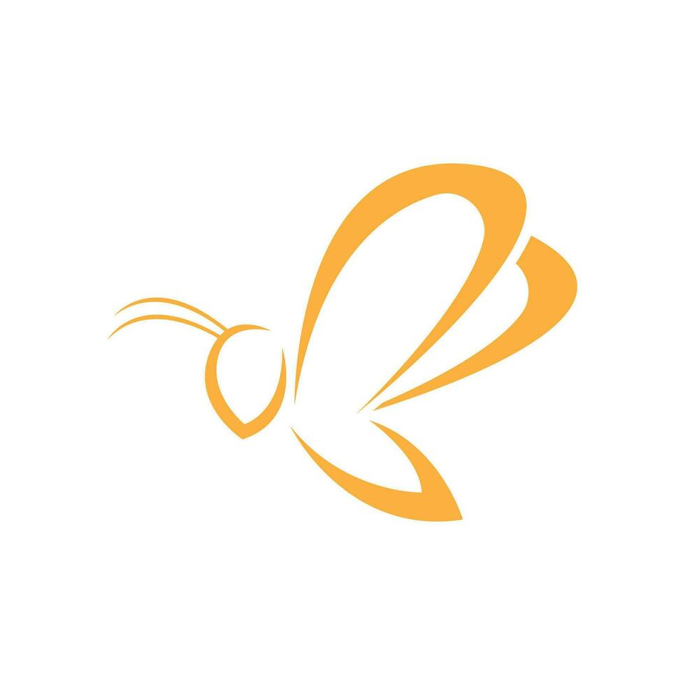 abeille logo et icône conception vecteur illustration