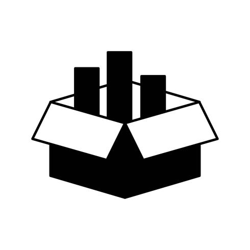 icône de boîte de cargaison de vecteur