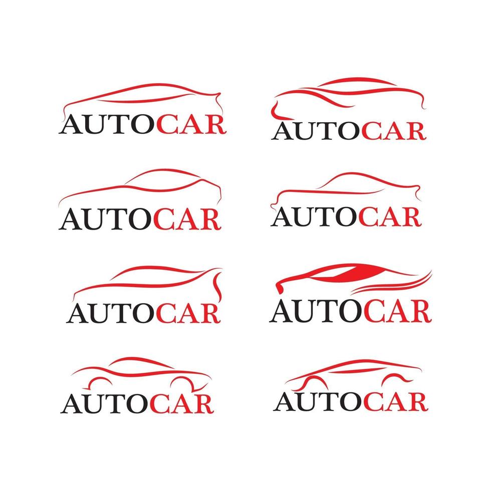 icônes de modèle de vecteur de logo de silhouette de voiture