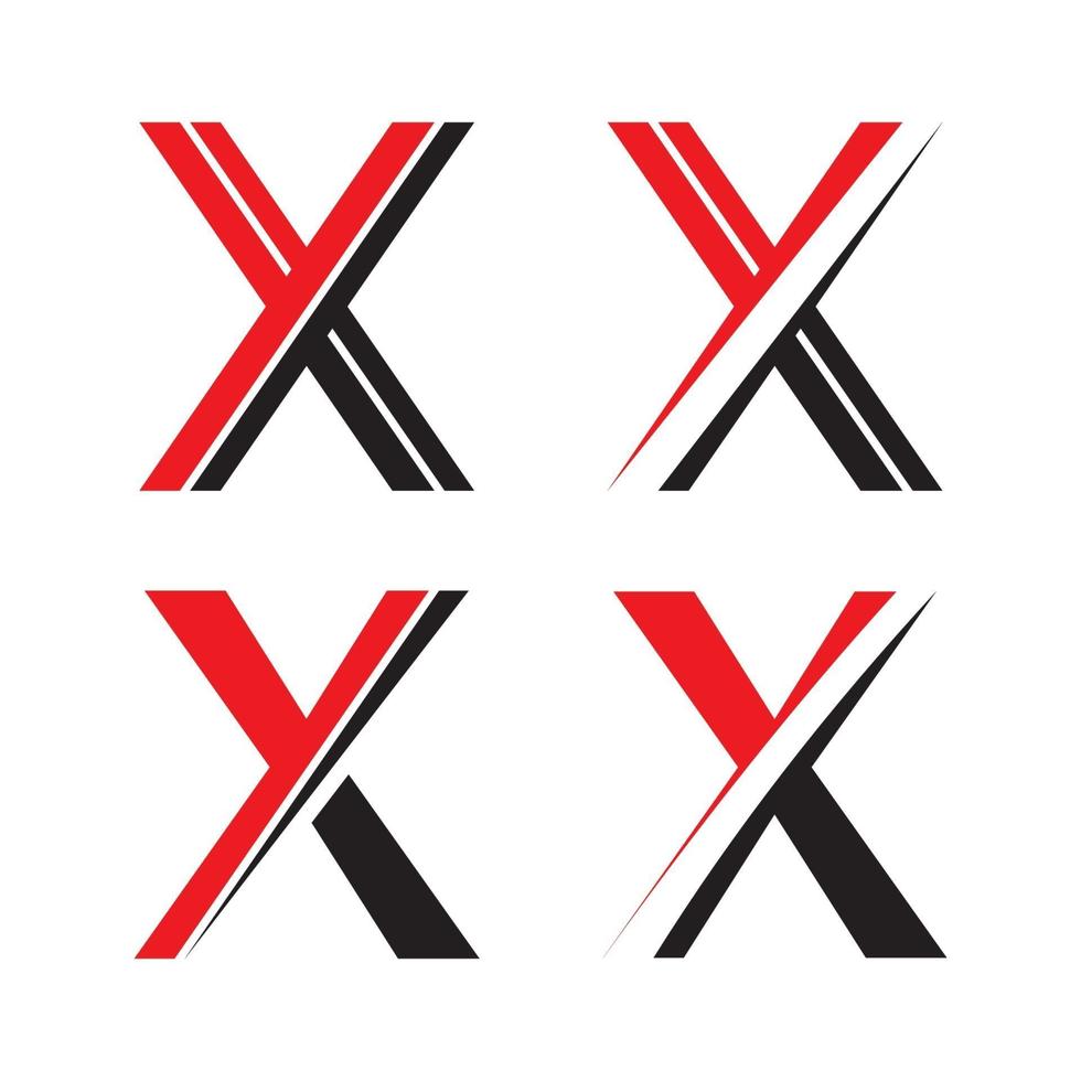 icône de vecteur de modèle de lettre x logo