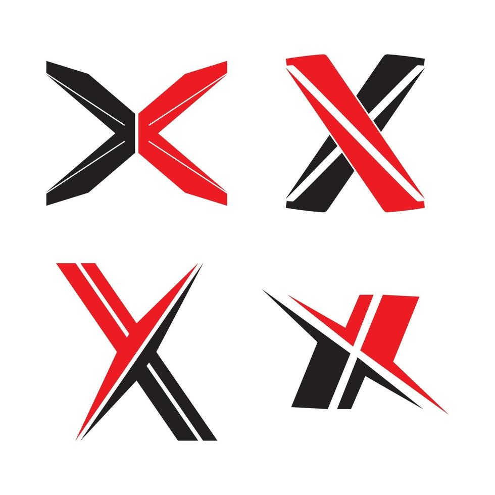 icône de vecteur de modèle de lettre x logo