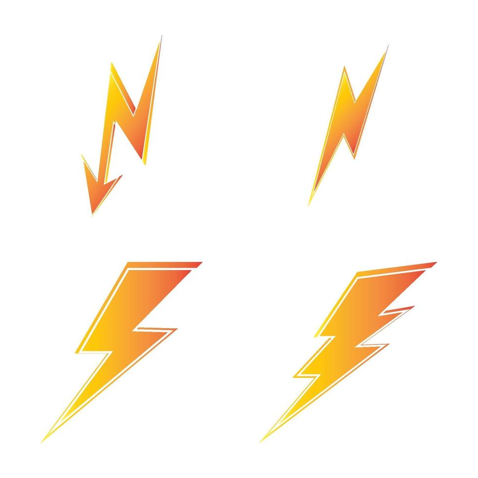 modèle de conception de logo d'électricité de foudre vecteur