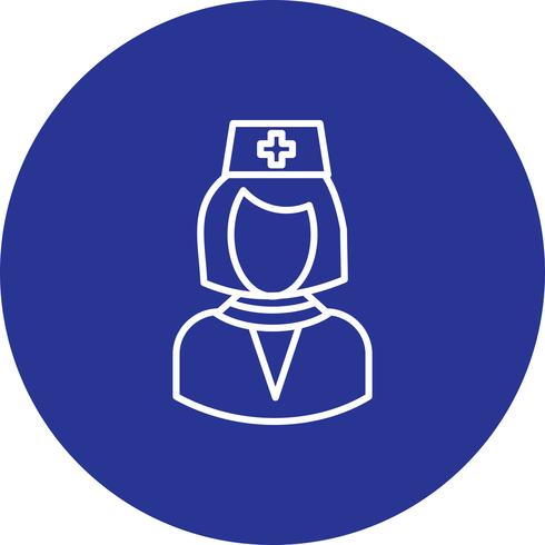 Icône de femme médecin de vecteur